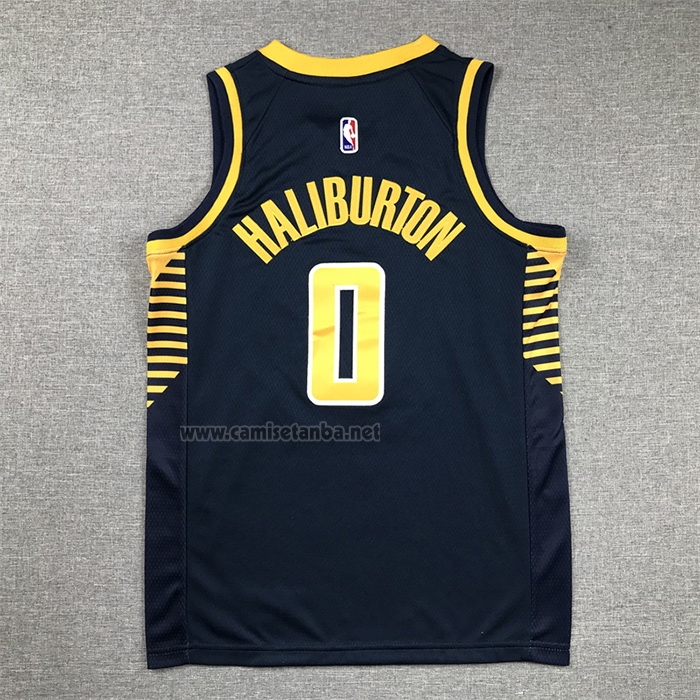 Camiseta Nino Indiana Pacers Tyrese Haliburton #0 Icon 2022-23 Azul